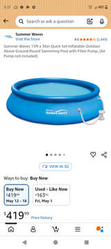 Summer Waves 15ft x 36in Quick Set Inflatable Above Ground Pool with Filter Pump - Image 4