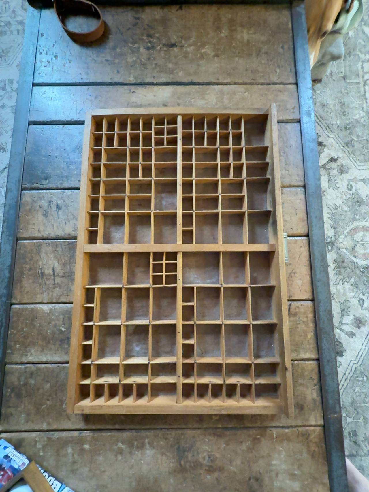 Vintage Wooden Letterpress Tray