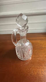 American Brilliant Cut Glass Cruet with Star Stopper - Image 3