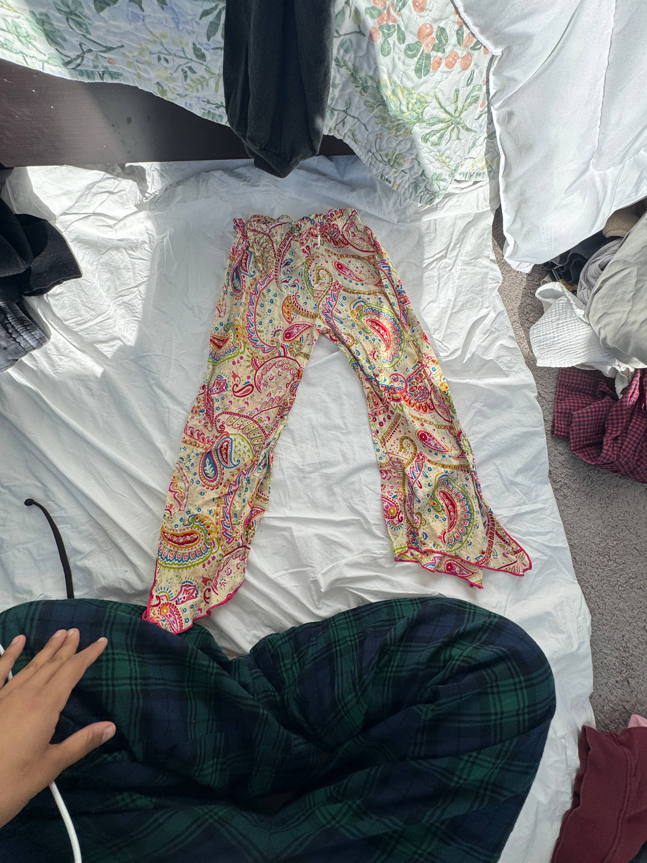 Cach Cach Paisley Print Cotton Pants