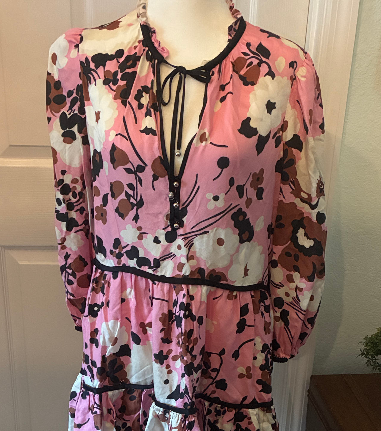 Veronica Beard Cid Tiered Floral Dress
