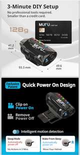 MUFU V40T Dual Camera Motorcycle Dash Cam - Image 2