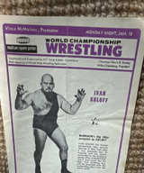 Vintage 1971 WWWF Ivan Koloff Madison Square Garden Wrestling Program Insert - Image 1