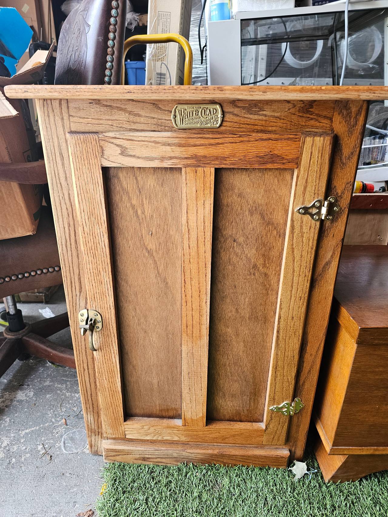 Whiteclad Oak Icebox Cabinet