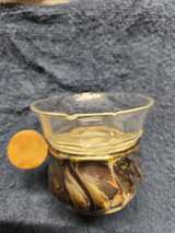 Vintage Glass Cup with Silver Plated Holder and Wood Handle - Image 4
