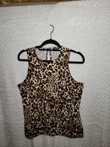 Express Leopard Print High Neck Tank Top sz L - Image 2