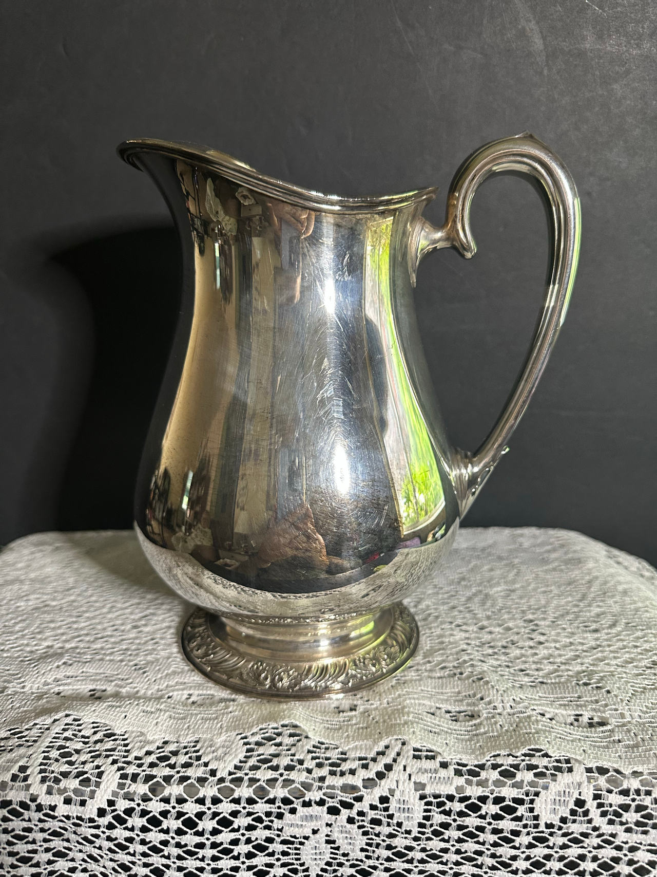International Silver Company Camille Silver Plate Water Pitcher 9"