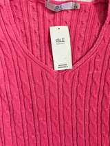 Marks and Spencer Ladies' Cable Crew Neck Sweater Red - Image 4