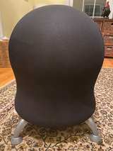 Safco Zenergy Ball Chair Black Seat/Black Back with Silver Base - Image 6