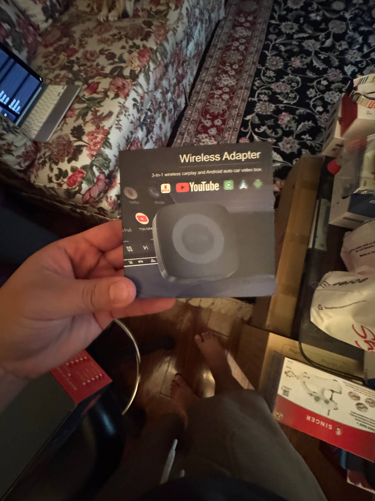 Wireless Adapter 3-in-1 Wireless CarPlay and Android Auto Car Video Box