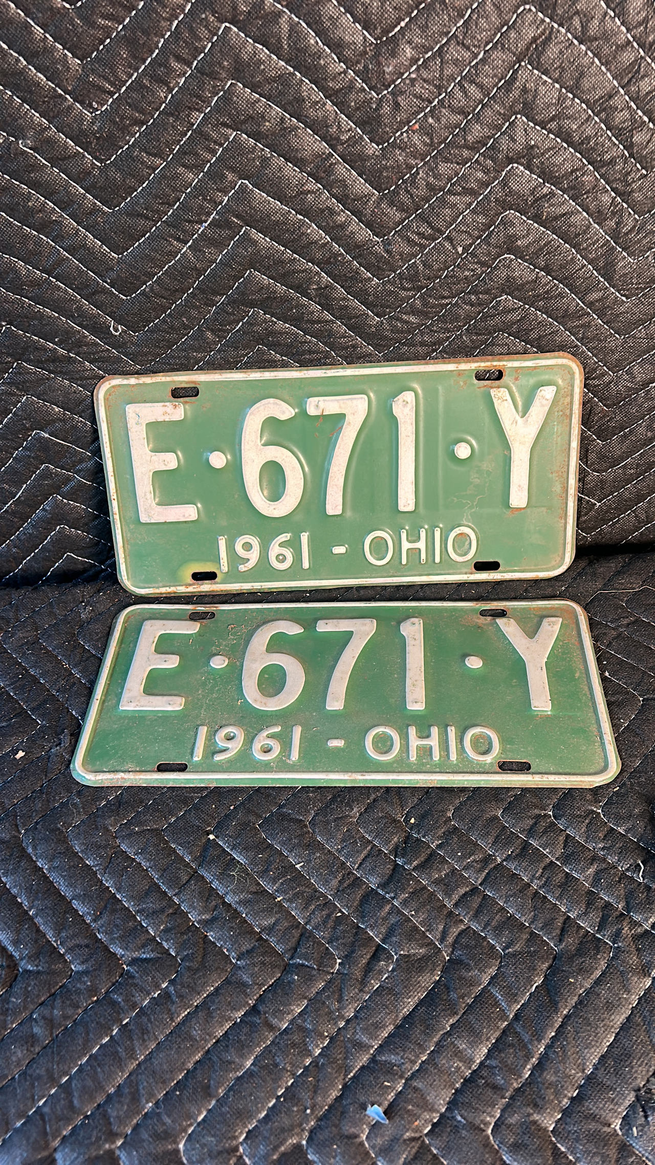 1961 Ohio License Plates