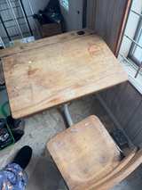 Vintage Lift Top School Desk - Image 2