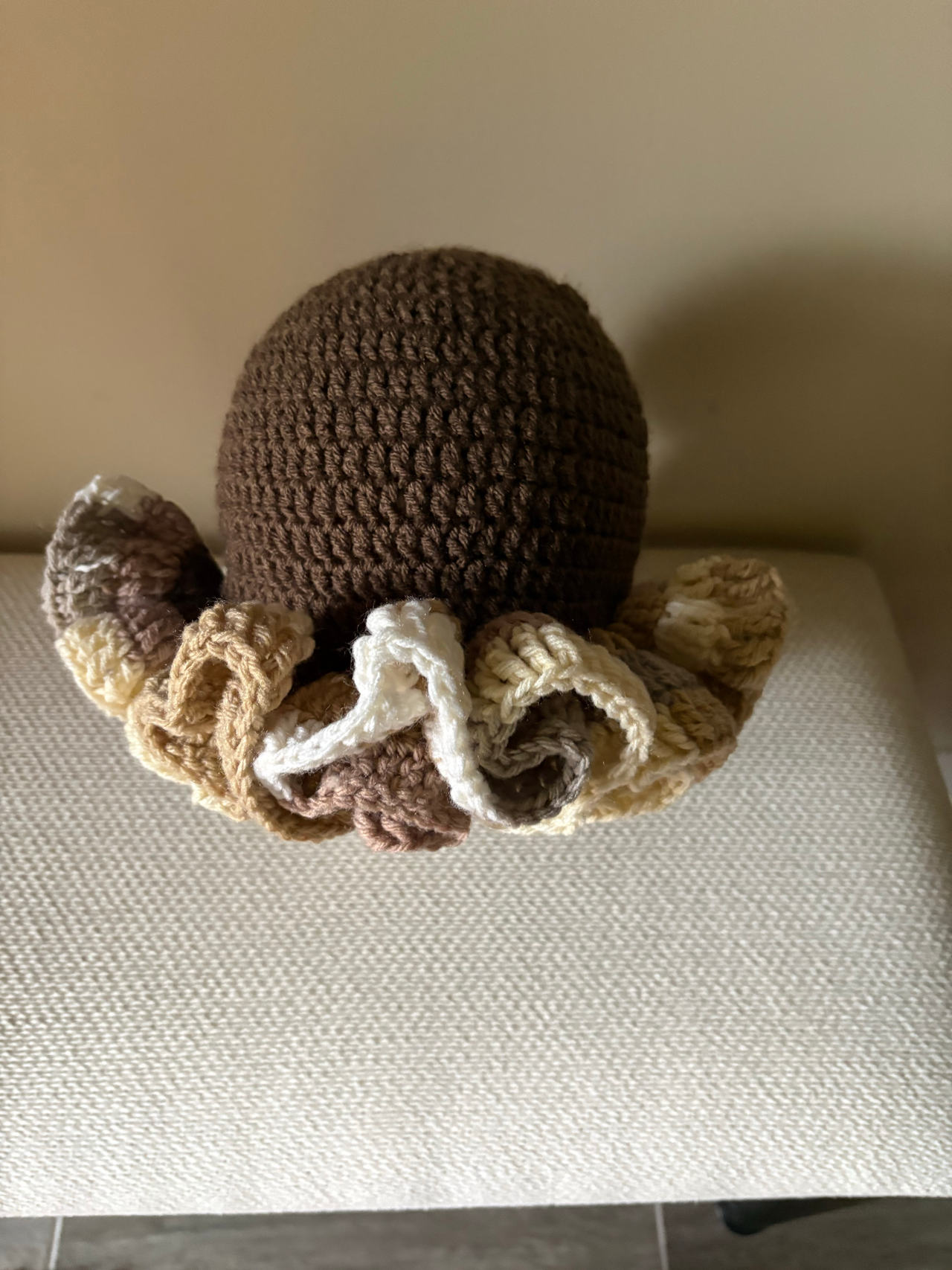 Handmade Crochet Ruffle Hat