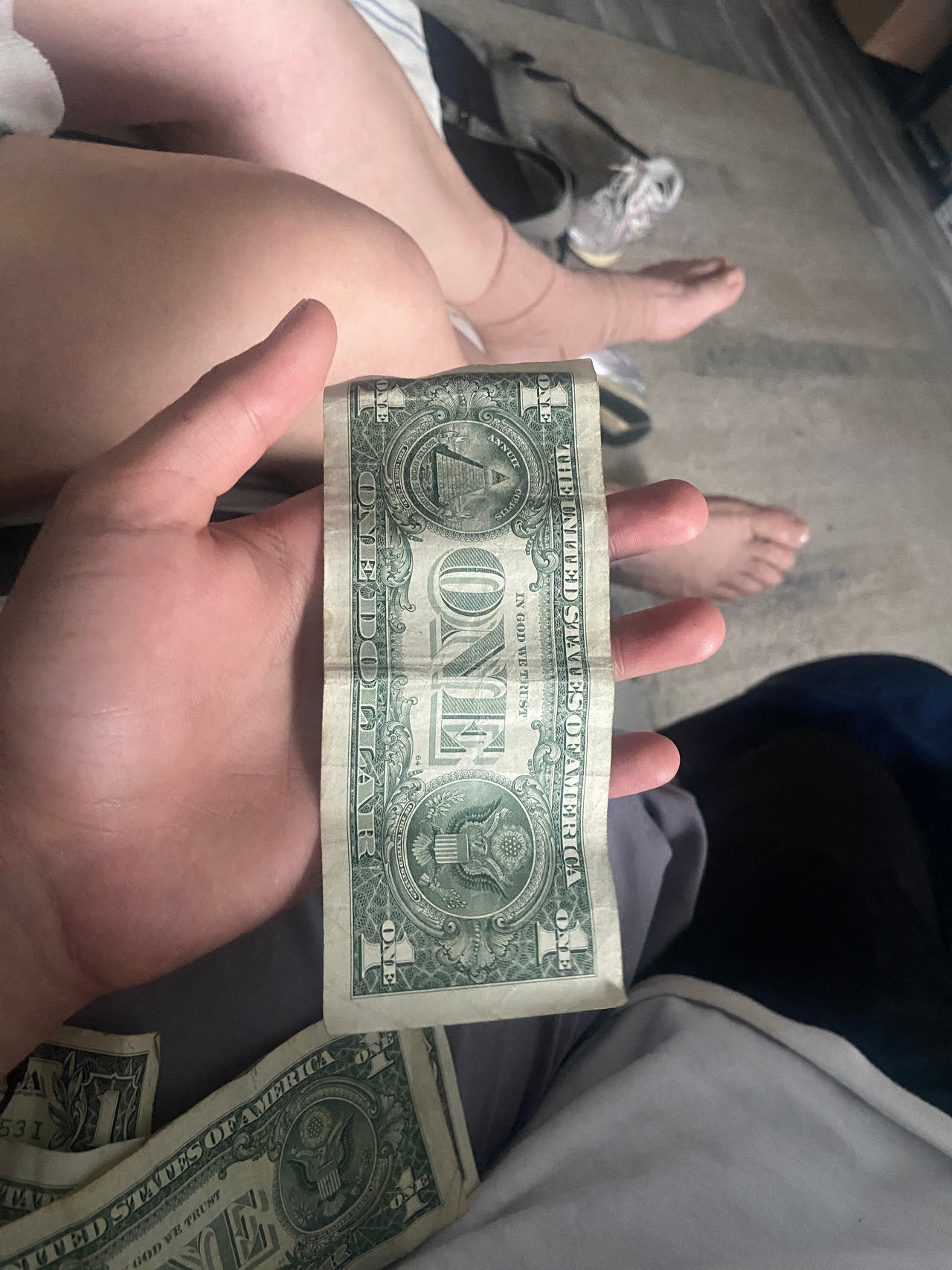 U.S. One Dollar Bill (Misprint/Off-Center Error)