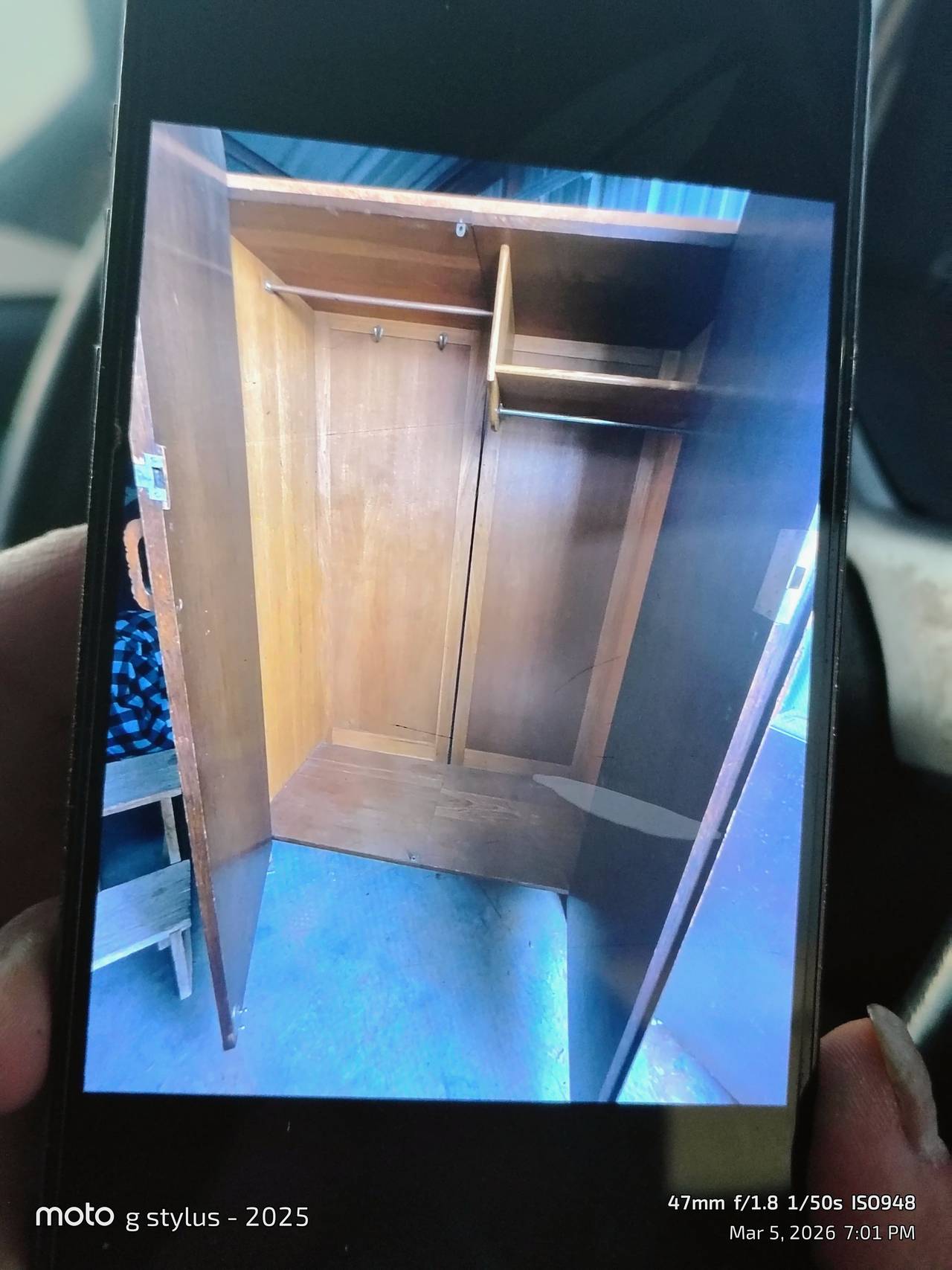 Vintage Art Deco Wooden Wardrobe Armoire