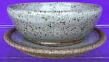 Handmade Speckled Ceramic Bowl and Saucer Set - Image 5