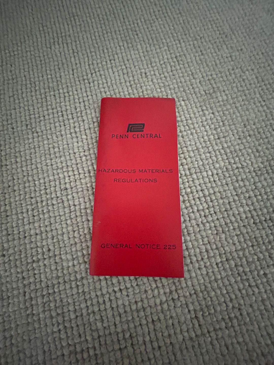 Penn Central Hazardous Materials Regulations Booklet