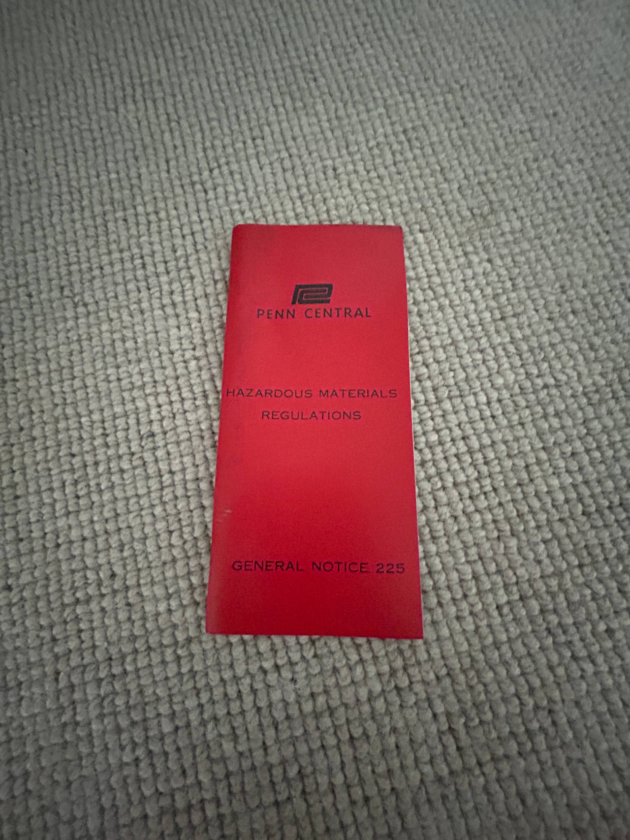 Penn Central Hazardous Materials Regulations Booklet