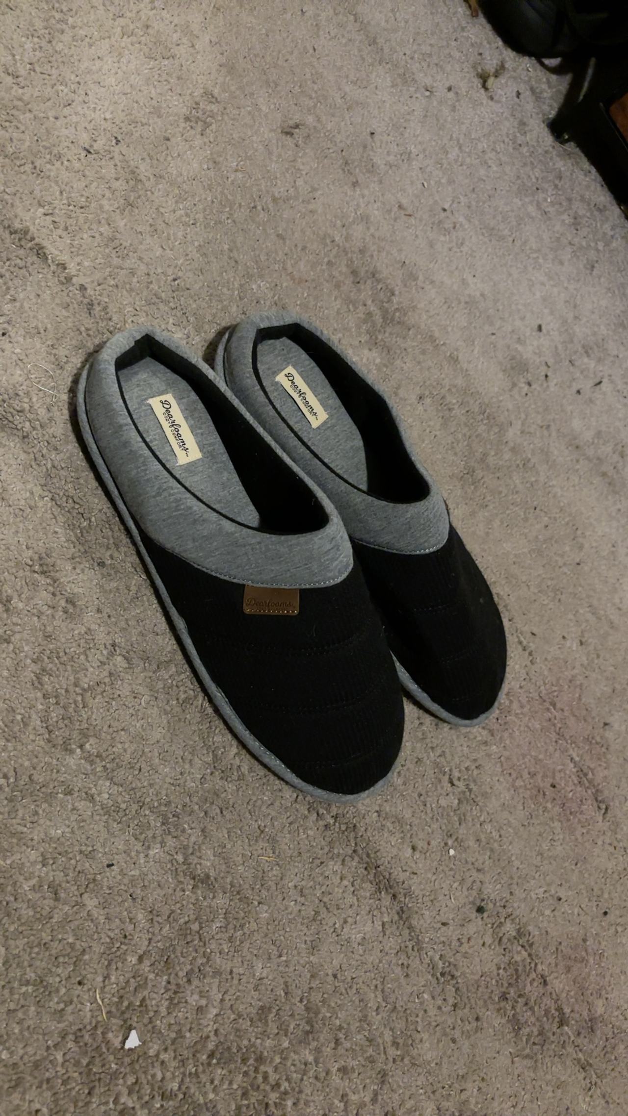 Dearfoams Cozy Comfort Men's Bound Knit Clog Slippers Gray