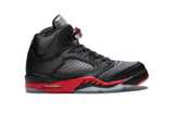 Nike Air Jordan 5 Retro Satin Bred Black/University Red size 9 - Image 1