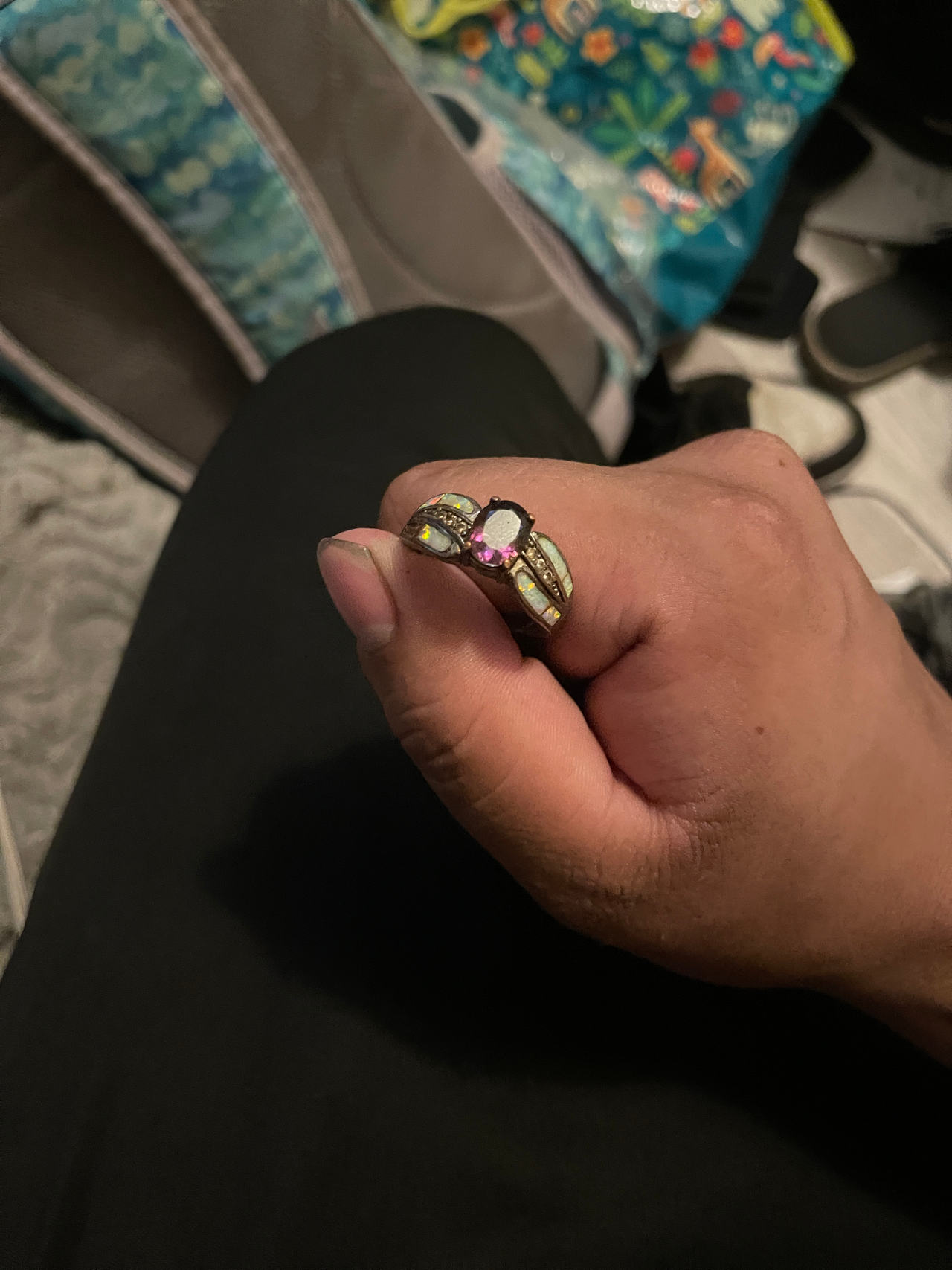 Gold Ring with Gemstones