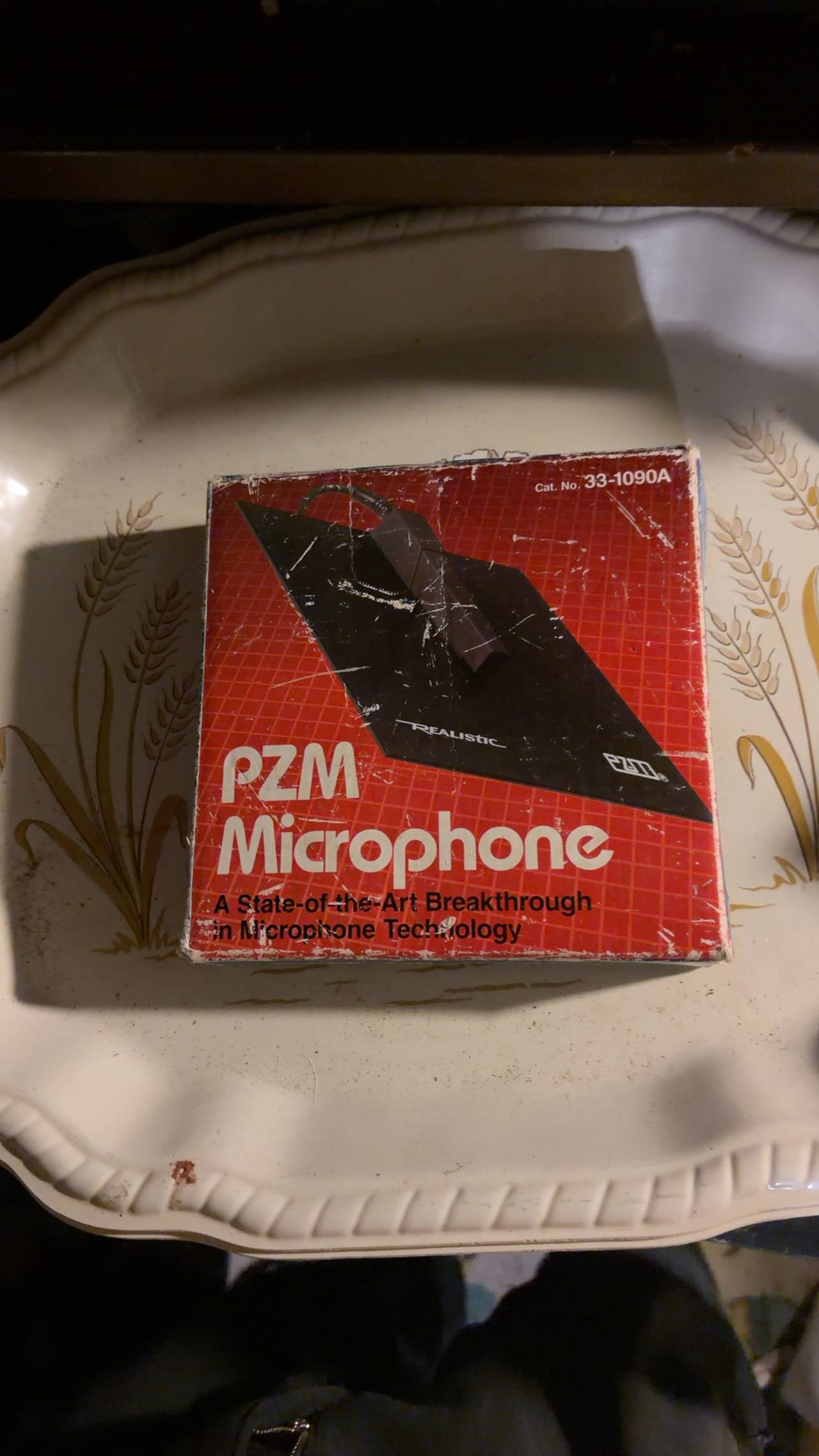 Realistic PZM Microphone 33-1090 Black Vintage