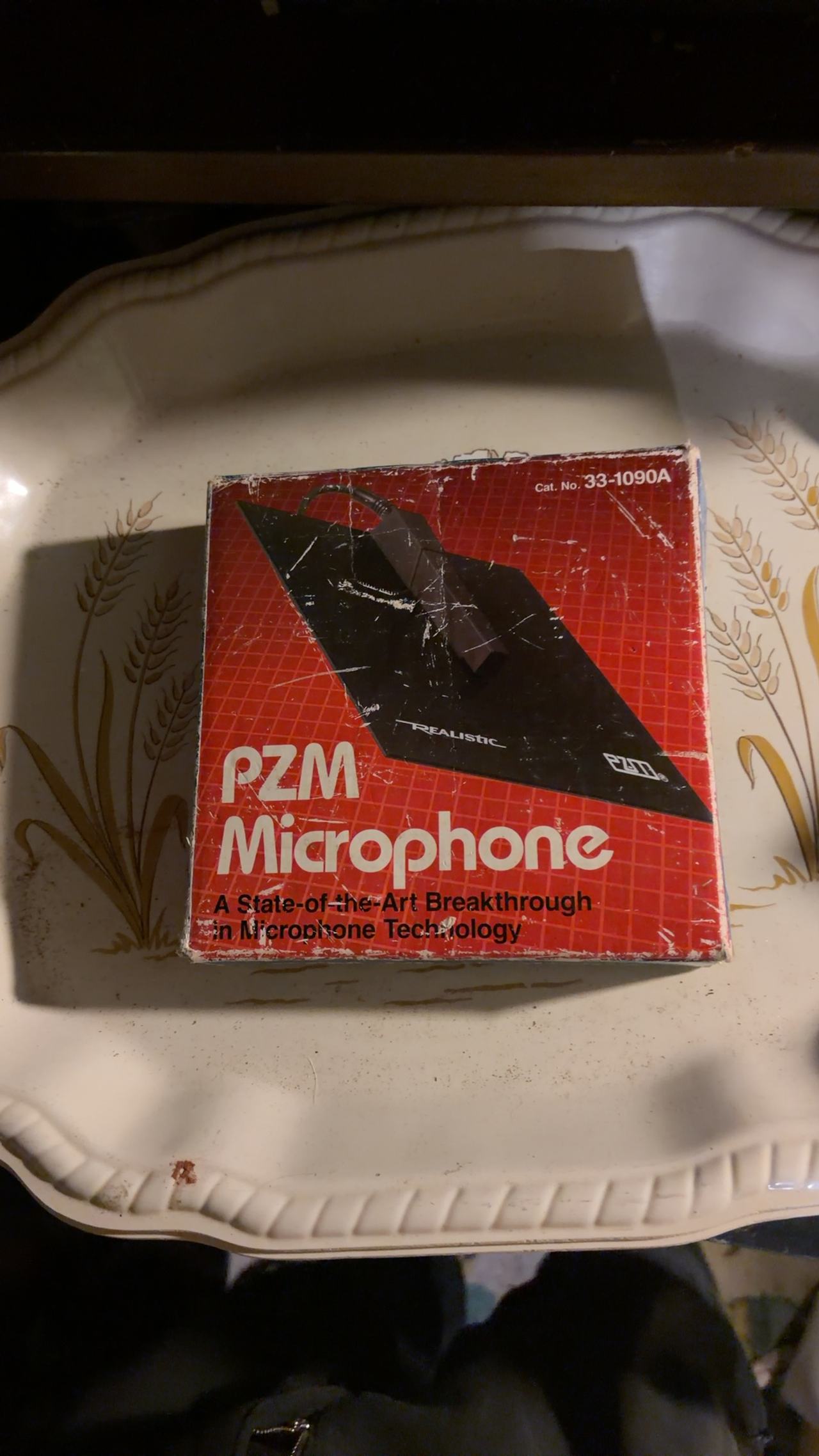 Realistic PZM Microphone 33-1090 Black Vintage