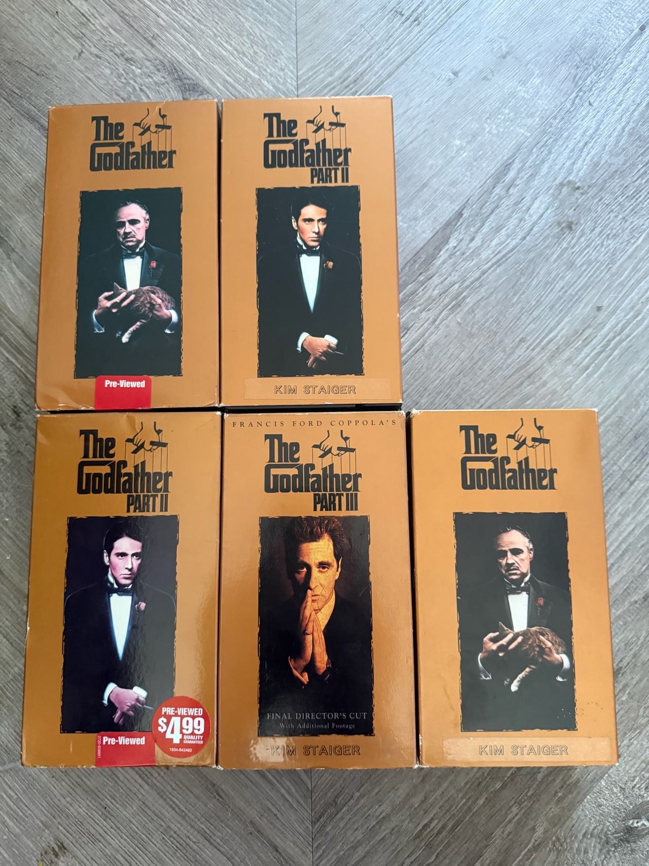 The Godfather Trilogy VHS Collection