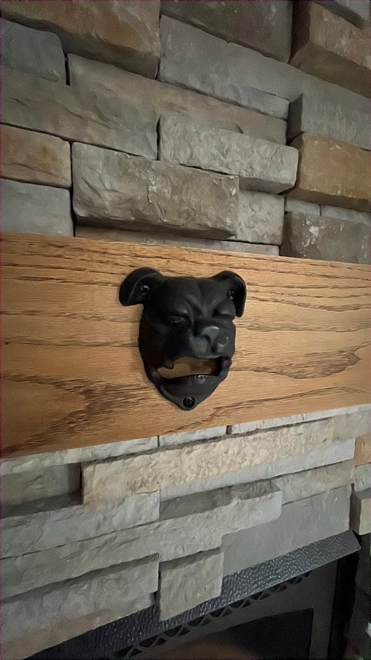 Cast Iron dog head bottle opener
