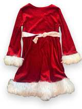 Bonnie Jean Red Velvet Sequin Faux Fur Christmas Dress - Image 3