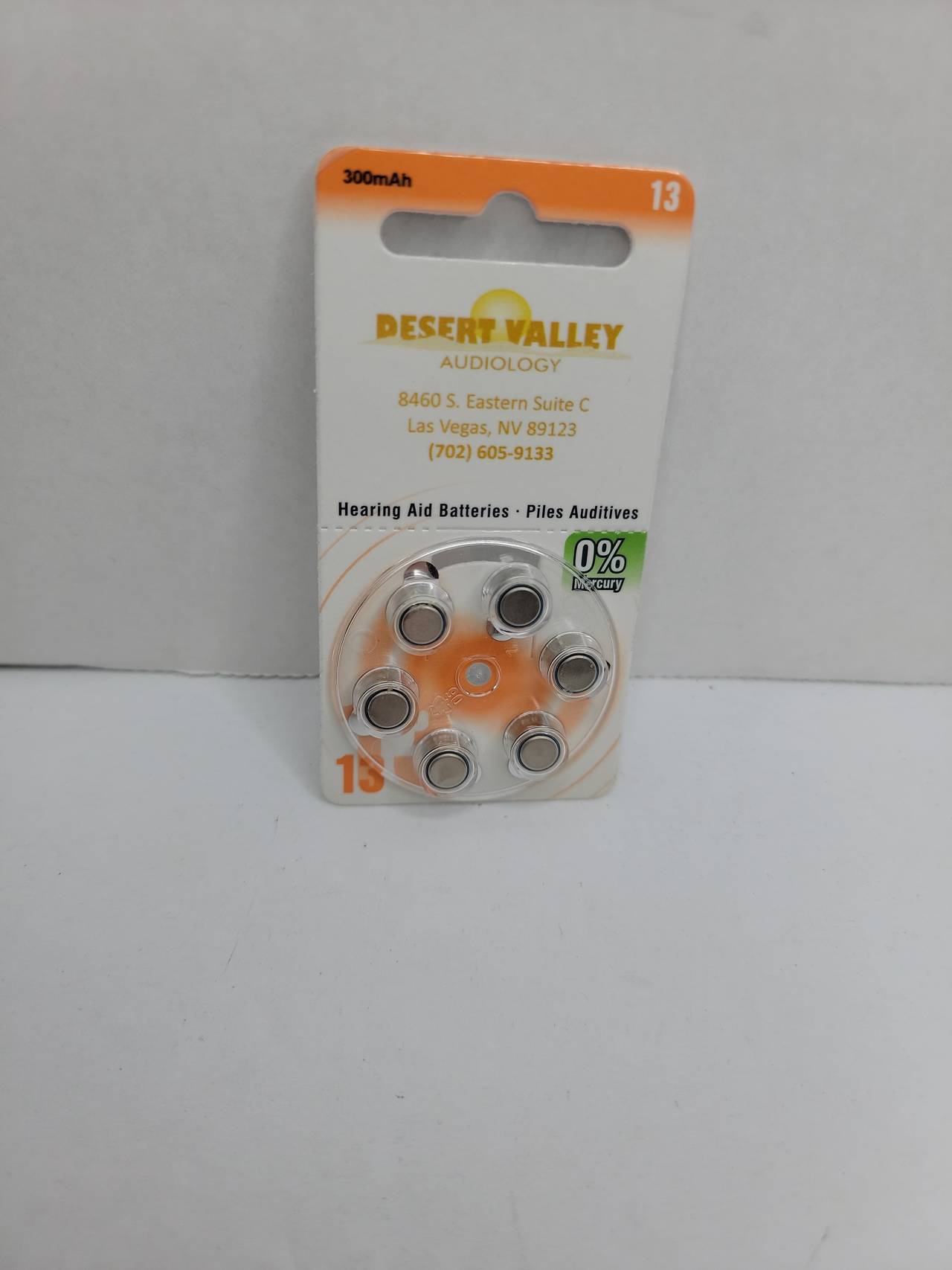 Desert Valley Audiology Size 13 Hearing Aid Batteries