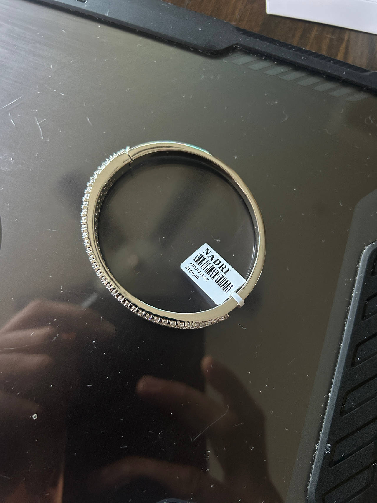 Nadri Cubic Zirconia Hinged Bangle