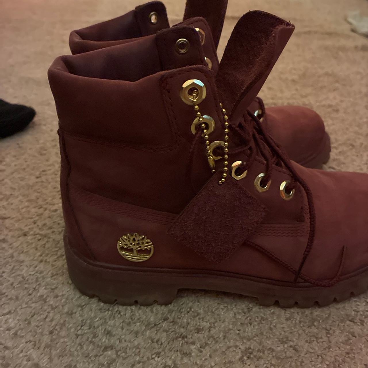 Timberland 6-Inch Premium Waterproof Boot Burgundy/Gold