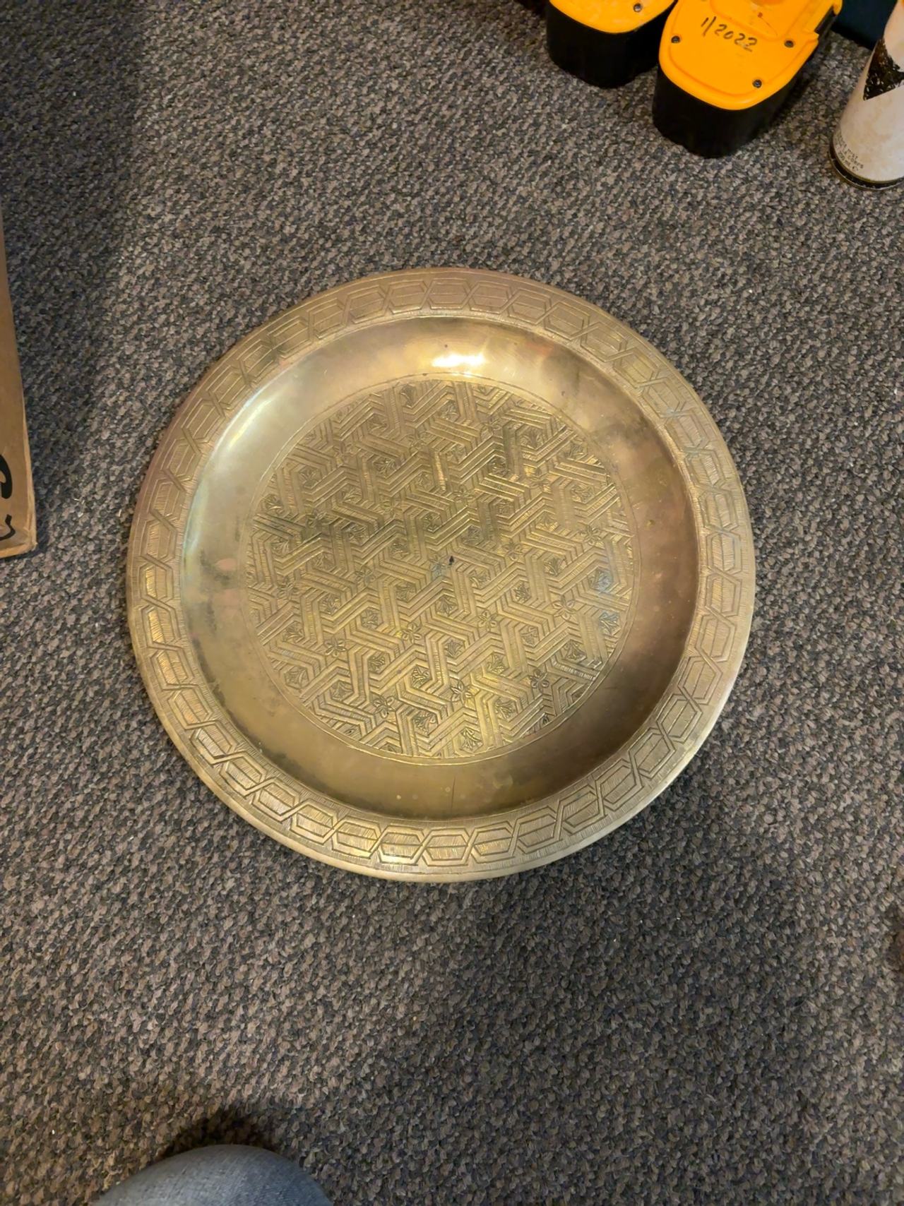 Moroccan Vintage Brass Tray