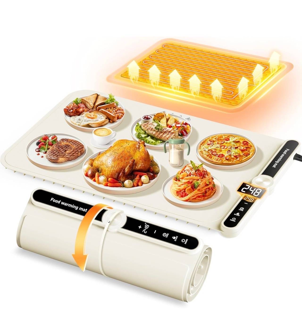 PAWCUB Electric Food Warming Mat Tray