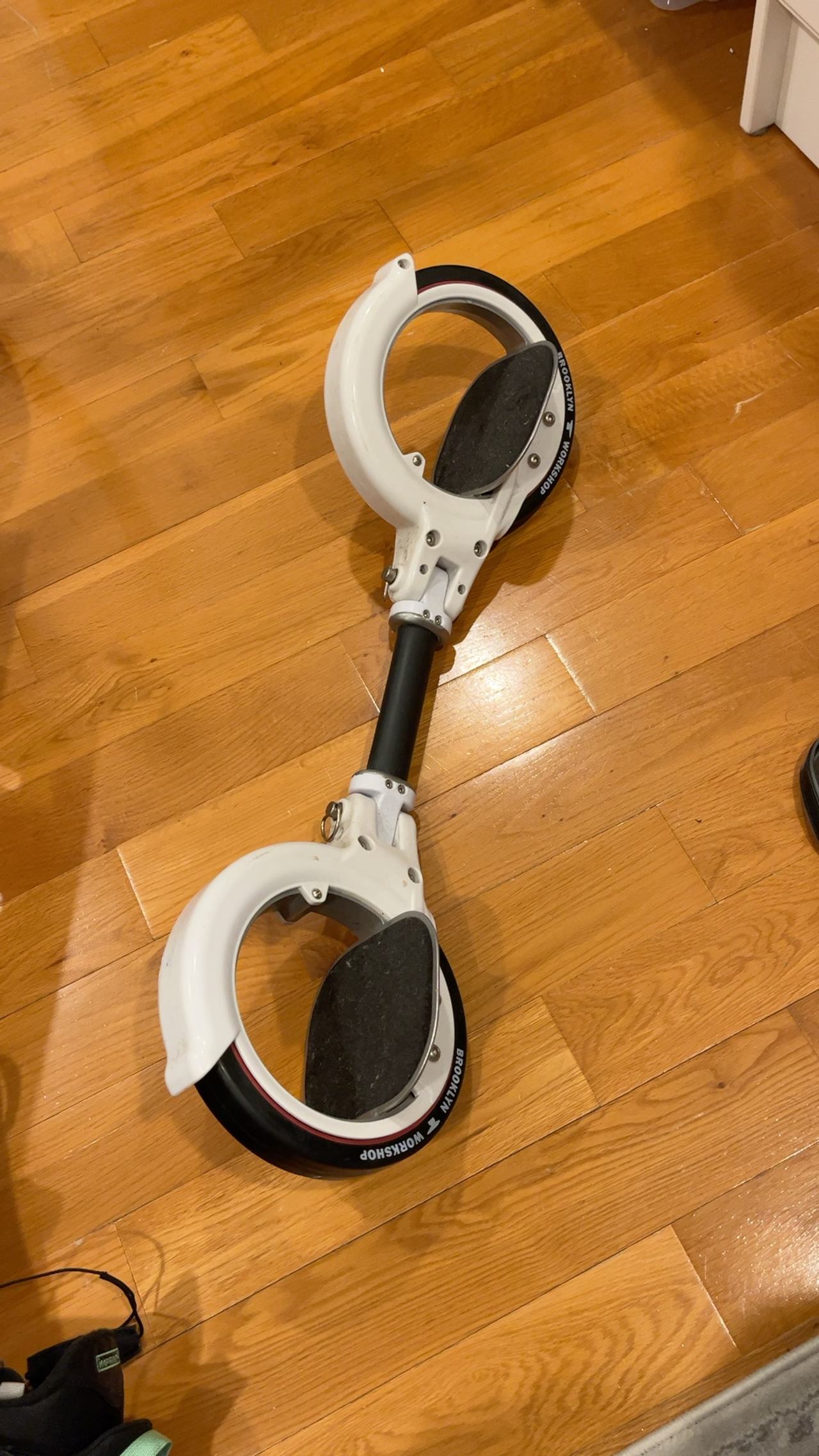 Skatecycle Hubless Two-Wheel Skateboard White