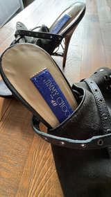 Jimmy Choo for H&M Gray Suede Studded Heels Size 38 US 8  - Image 3