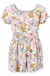 Cat & Jack Girls' Floral Puff Sleeve Romper - Image 1
