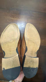 Banana Republic Brown Leather Wingtip Oxford Dress Shoes: 9 - Image 5