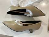 NEXT BRAND Beige Kitten Heel Pumps SIZE 7.5 WIDE FIT NEW NEVER WORN - Image 2