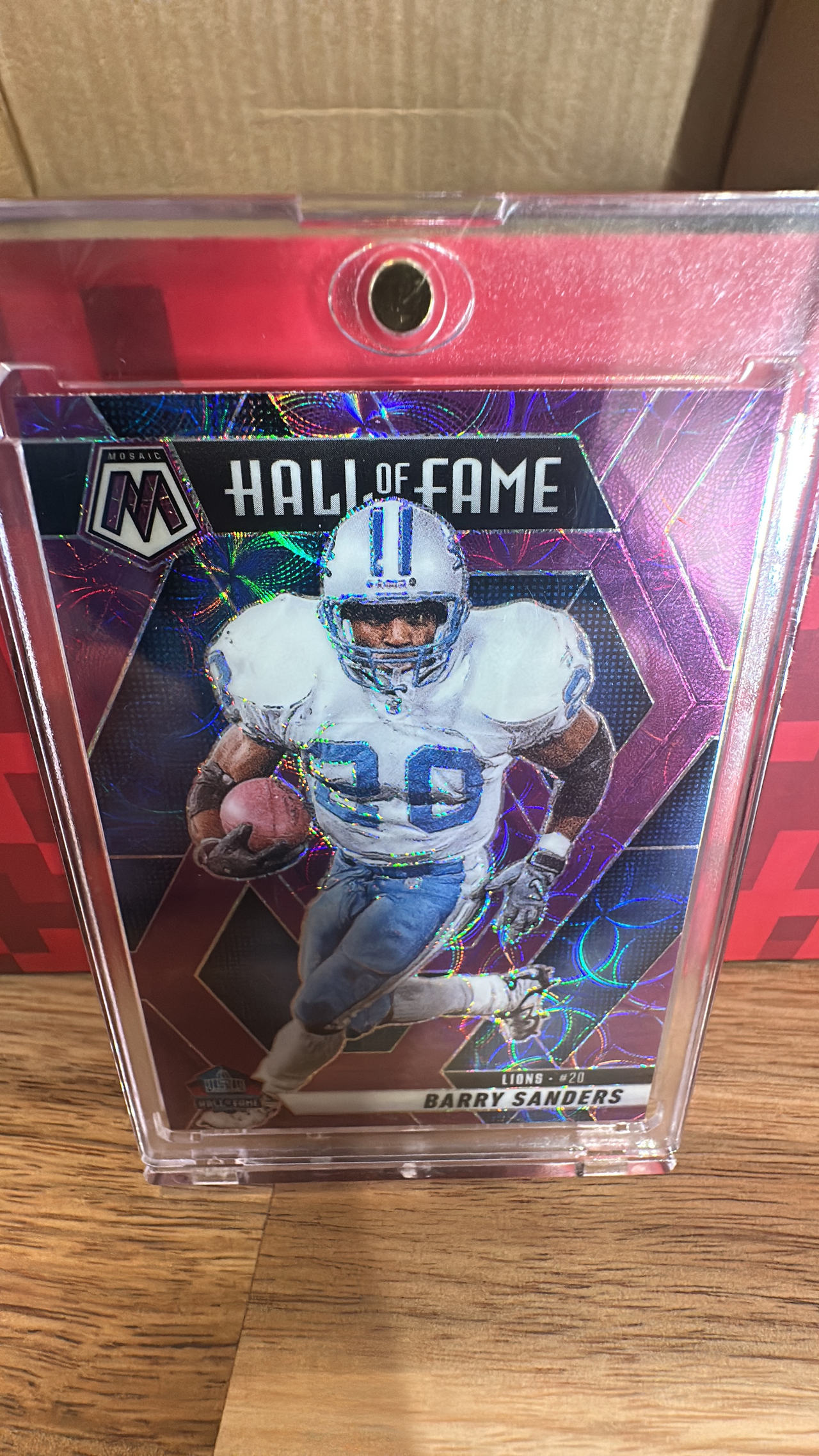 2022 Panini Mosaic Barry Sanders Hall of Fame Genesis Parallel #282