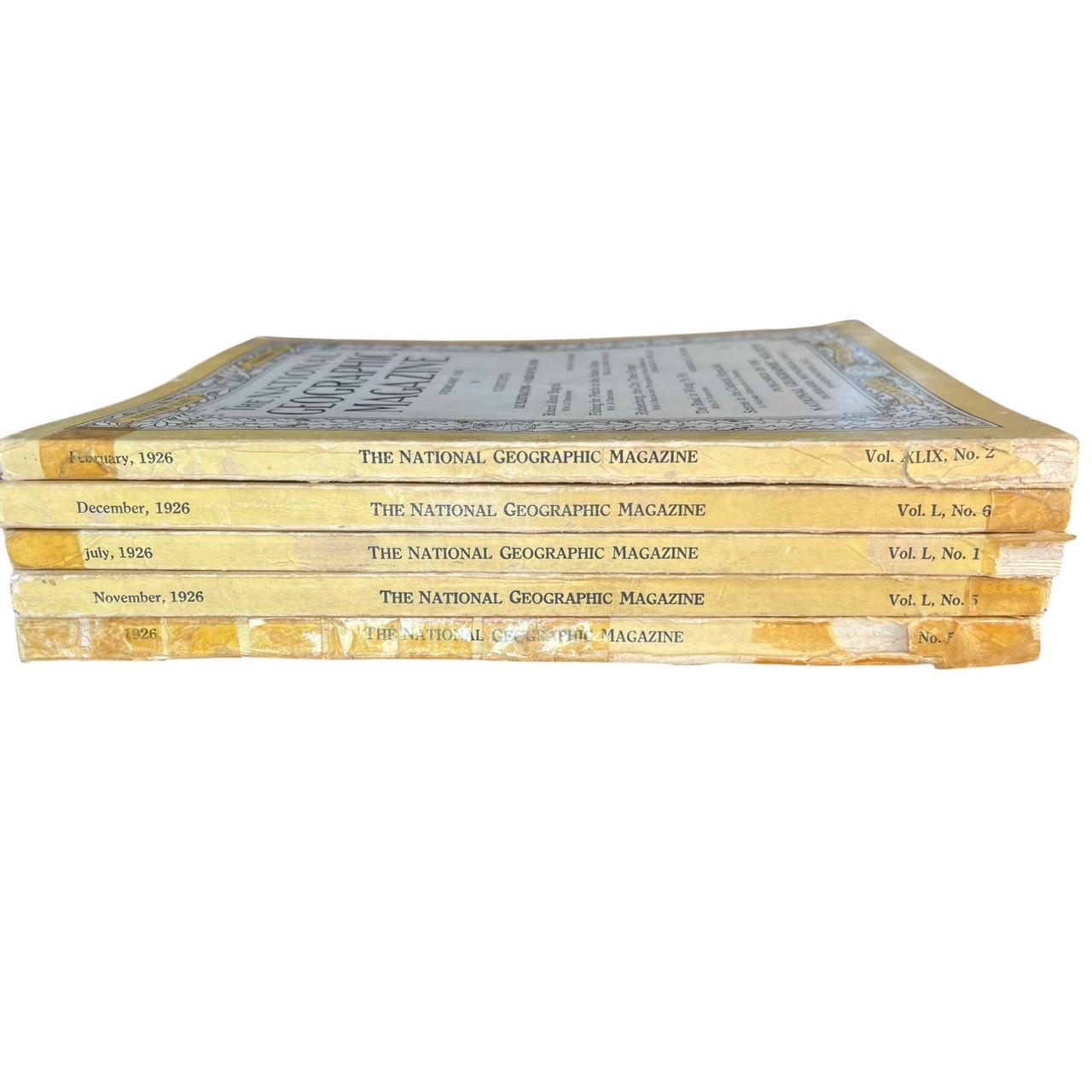 The National Geographic Magazine’s 5 Volumes 1926 Vintage Collector