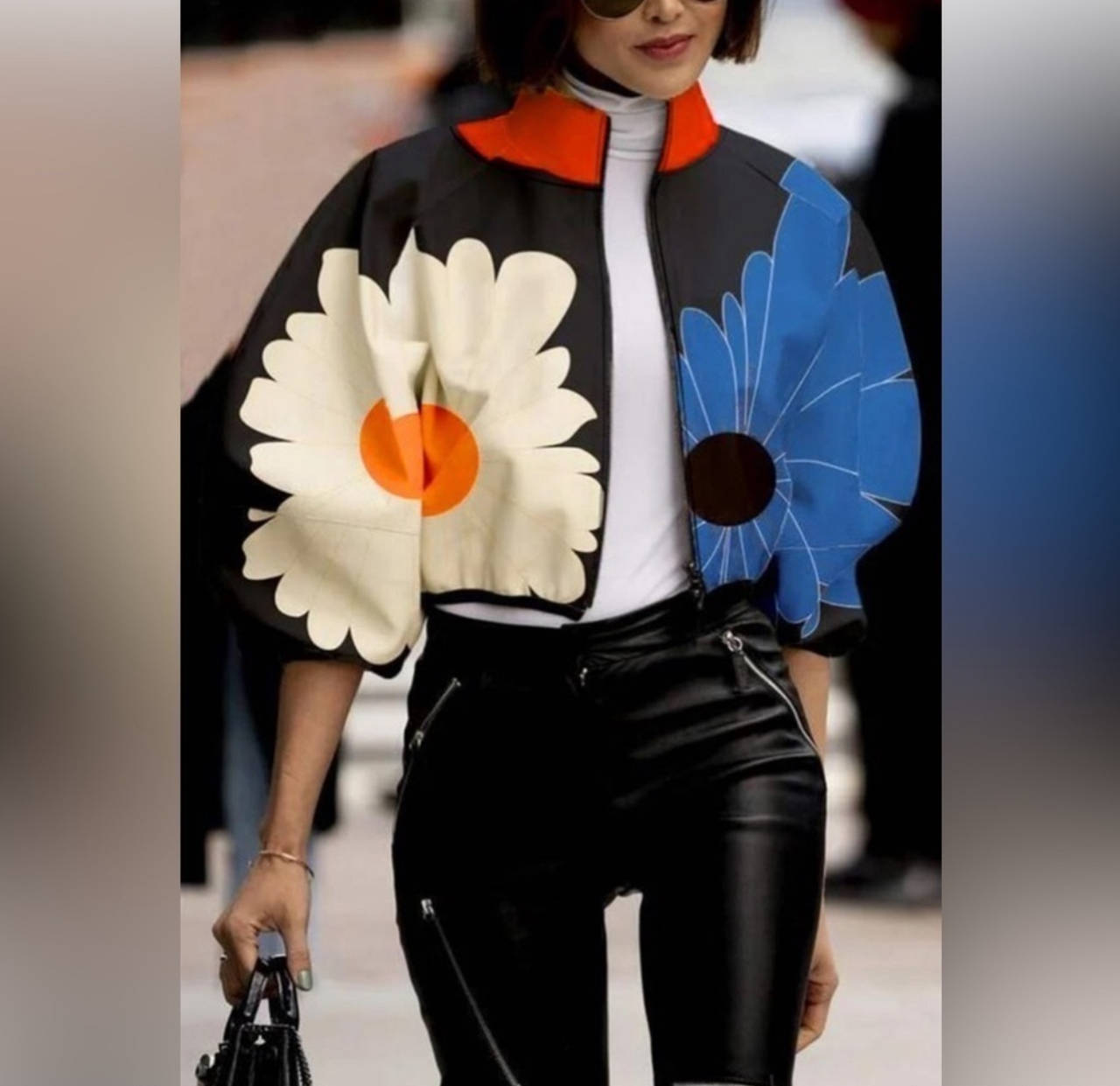 Floral Print Bomber Jacket