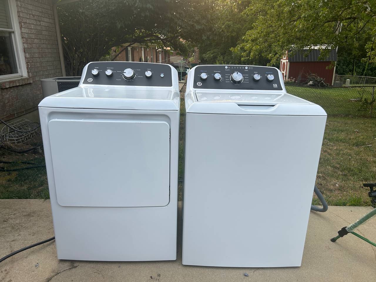 GE Top Load Washer and Electric Dryer Set