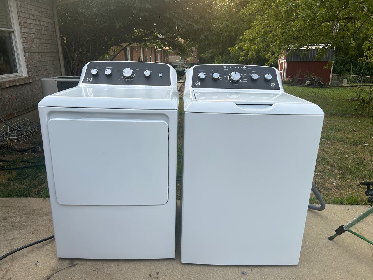 GE Top Load Washer and Electric Dryer Set