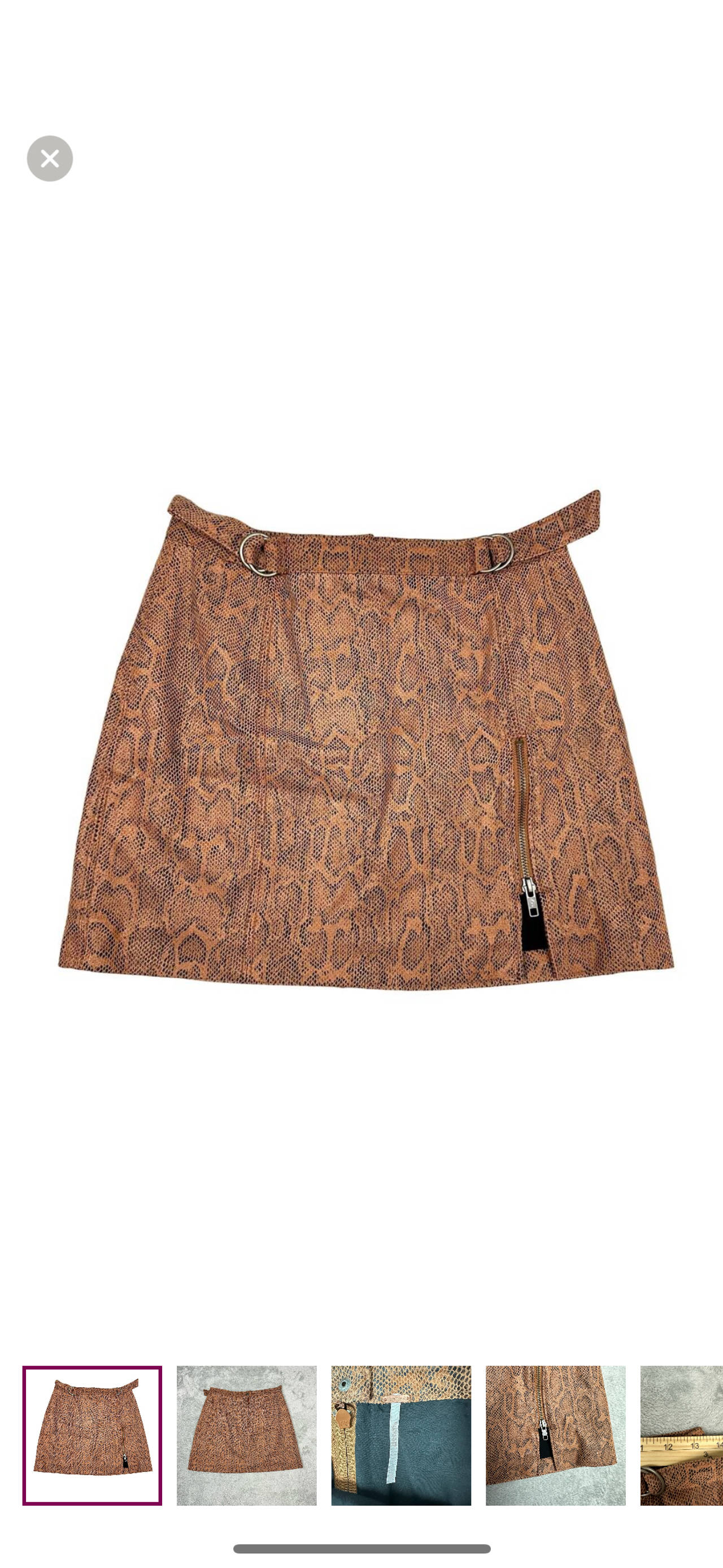 Free People Midnight Magic Snake Print Mini Skirt 
