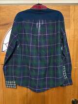 Tommy Hilfiger Patchwork Plaid Button Down Shirt Large - Image 2