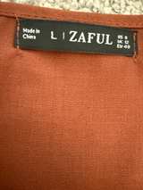 Zaful Women's Lantern Sleeve Ruffle Dress – Terracotta Size Large - Image 5