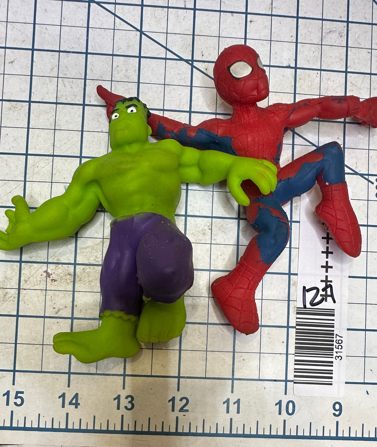 Marvel Hulk and Spider-Man STRETCH fidget  Figures
