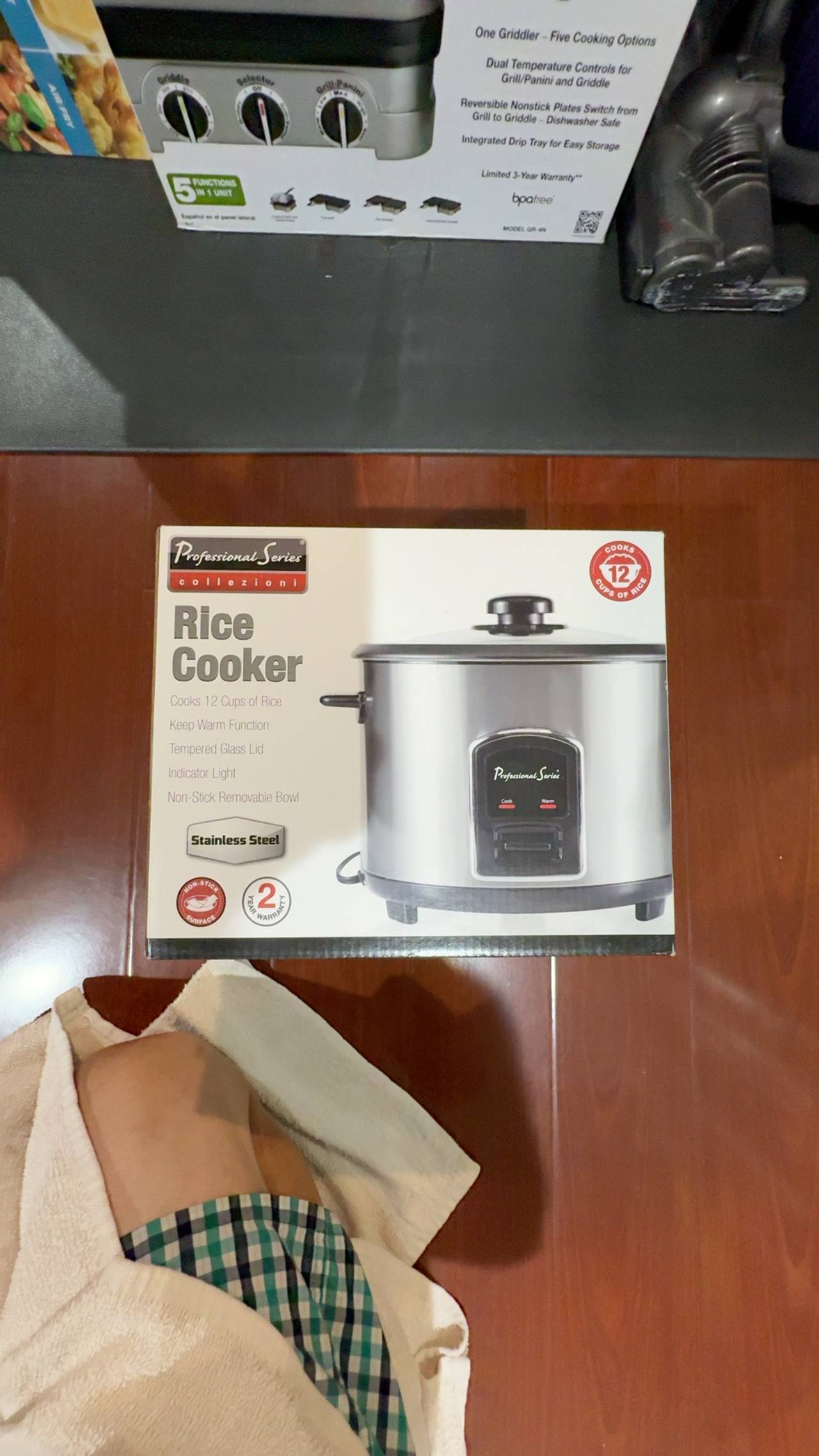 Continental Electric Professional Series 6-Cup Rice Cooker Stainless Steel